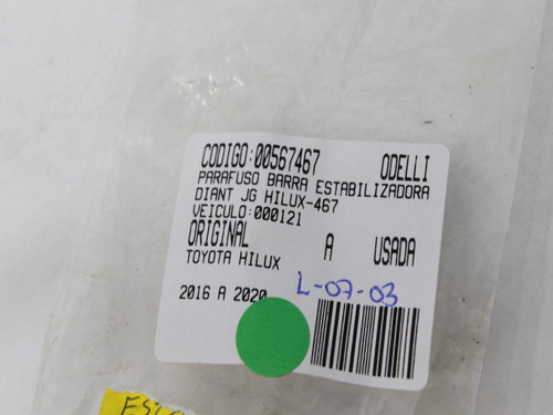 Parafuso Barra Estabilizadora Diant Jg Hilux 16/20 Us (467)