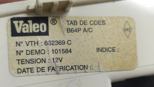 Comando Ar Condicionado Renault Megane 2.0 2001 662369c