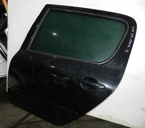 Porta Traseira Esquerda Preta Peugeot 307 2007 A 2013