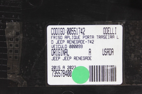 Friso Aplique Porta Tras Ld Jeep Renegade 15/22 Us (742)