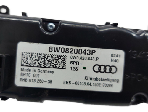 Comando Do Ar Condicionado Digital Audi A4 Ano 2016 A 2020