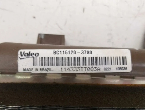 Radiador Ar Quente Honda Fit 2011 2012 Bc1161203780