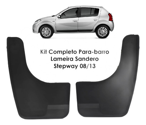 Par Para-barro Traseiro Lameira Sandero Stepway 08/13