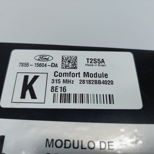 Módulo Conforto Ford Ka Ano 2008 A 2013 Cód. 7s5515604da