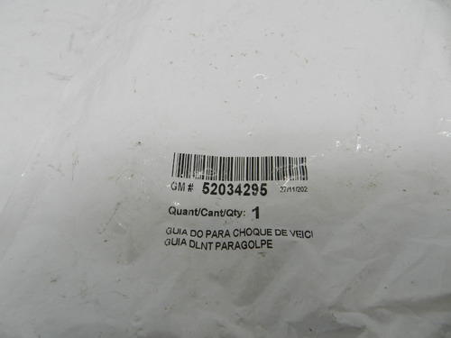Guia Para-choque Dianteiro Esquerdo Gm Cobalt 12/16 52034295