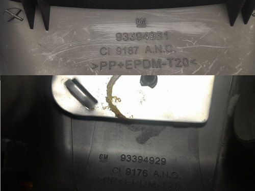 Conjunto Molduras Inf Sup Coluna Direção Gm Meriva 03/12