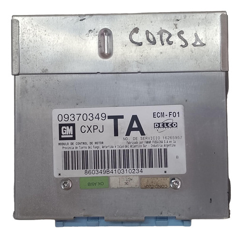 Módulo De Injeção Gm Corsa 1.0 8v 1997/2002 09370349 Cxpj Ta