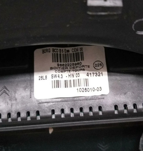 Computador Bordo Citroen C4 2.0 2010 2011 9662225980