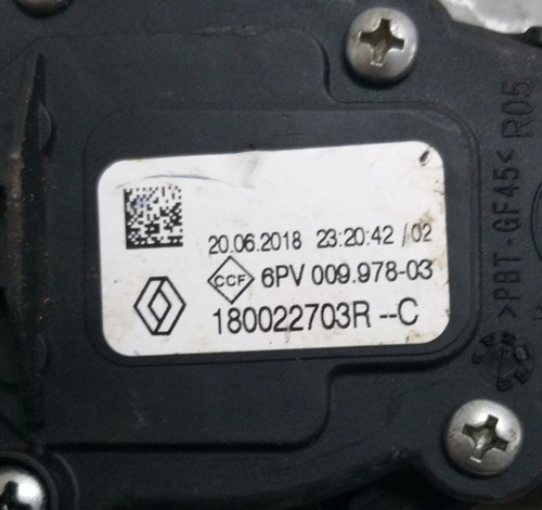Pedal Acelerador Renault Sandero Logan 1.0 6pv00997803