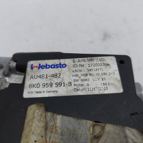 Motor De Acionamento Do Teto Solar Audi A4 Ano 2009 A 2012