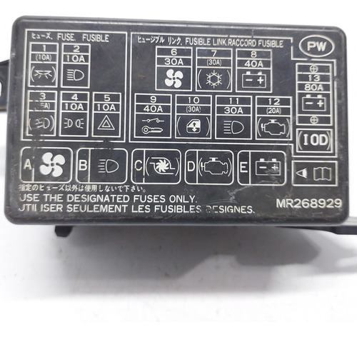Caixa Fusíveis Mitsubishi Pajero Sport 2.5 Ano 2004 A 2011