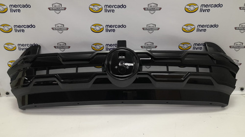 Grade Superior Dianteira Preto Brilhante Fiat Mobi 16/20