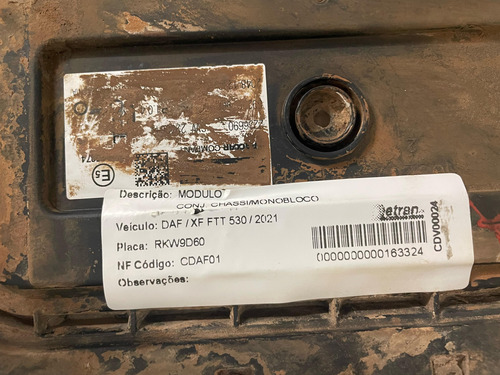 Módulo Chassis Cabine Xf Ftt 530 2021 - 2236690