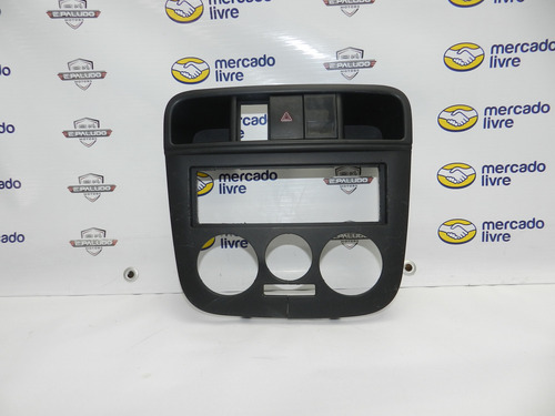 Moldura Painel Central Botão Alerta Vw Gol G4 Com Detalhe