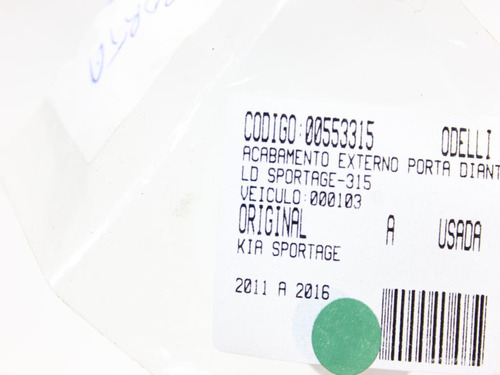 Acabamento Ext Porta Diant Ld Sportage 11/16 Us (315)