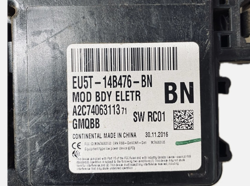 Módulo Conforto Bcm Ford Ka 15 A 18 Eu5t14b476bn