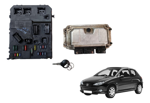 Kit Code Módulo Injeção Peugeot 206 1.4 8v Flex Revisado