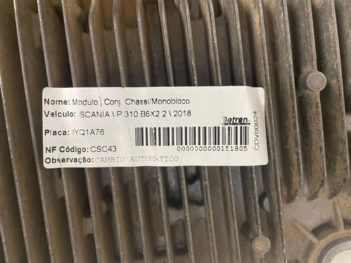 Módulo Câmbio P310 B6x2 2 2018 - 2064884 G5 Max