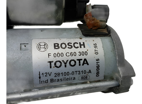 Motor Arranque Partida Toyota Corolla 2016 A,