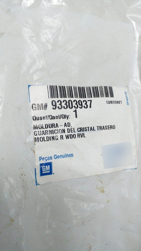 Borracha Vidro Vigia Traseiro Gm Corsa Sedan 02/12 93303937