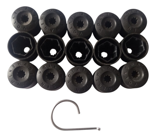 Capa Parafuso Roda Kit 15 Unidades Chave Passat Var B6 2006