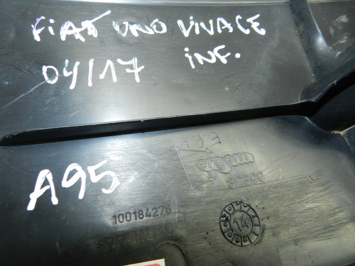 Moldura Inferior Coluna Direção  Uno Vivace 04/17 100184276