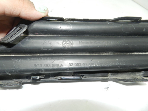 Grade Moldura Farol Milha Direito Cromado Vw Golf Tsi 13/19