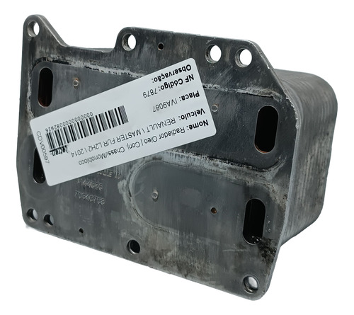 Radiador Oleo Trocador Calor Renault Master 2.3 2013 2021
