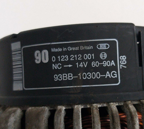Alternador Ford Mondeo 2.0 16v 1998 0123212001