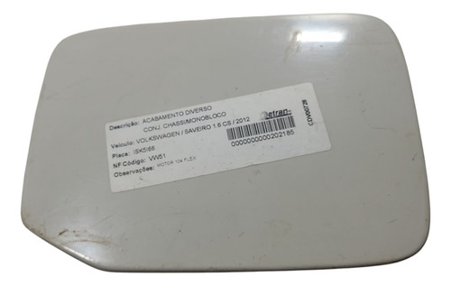 Portinhola Tanque Combustível Vw Saveiro G7 2019 (al)