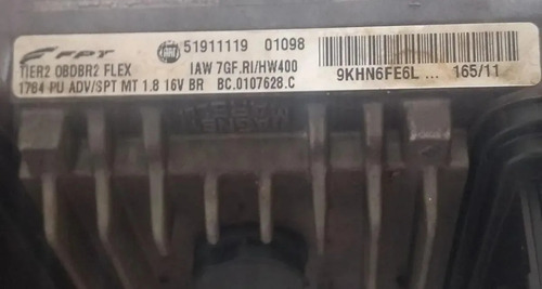 Modulo Injeção Fiat Strada Doblo E Torq 51911110 Iaw7gf