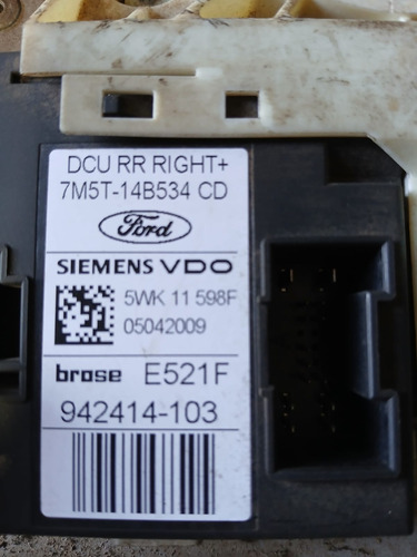 Maquina Vidro Porta Traseira Direita Ford Focus 2009 A 2013