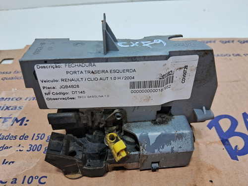 Fechadura Traseira Esquerda Renault Clio 1.0 2004 Cxf9 (av)