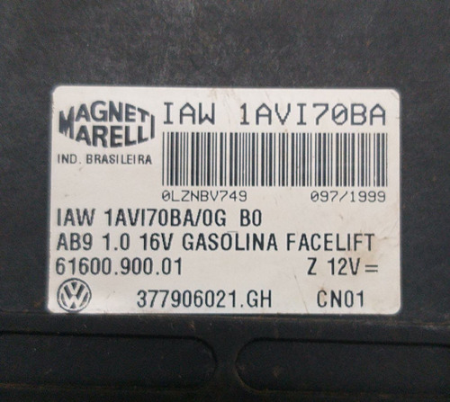 Modulo Injeção Vw Gol Parati 1.0 16v G3 Iaw1avi70ba