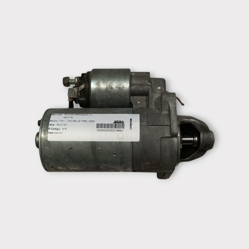 Motor Arranque Partida Fiat Uno Fire 1.0 1.3 1.4 2001 2014