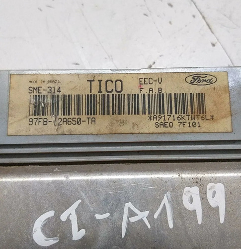 Módulo Injeção Ford Fiesta 1.0 1995 A 1998 Tico 97fb12a650ta