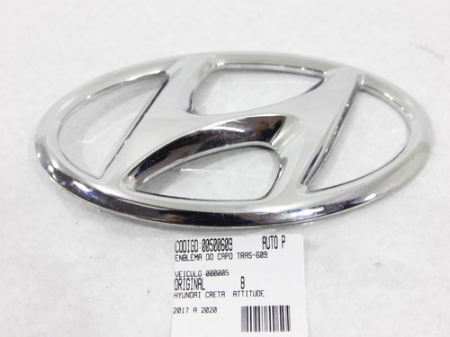 Emblema Capô Tras Hyundai Creta Attitude 2018-2019 Us (609)