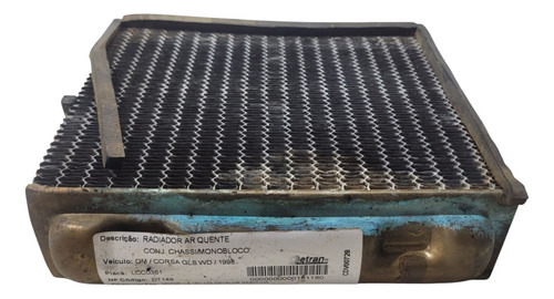 Radiador Ar Quente Gm Corsa/ 1998 (al) Adl Cxa 577