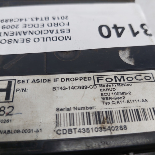 Modulo Sensor Do Estacionamento Ford Edge Ano 2009 Á 2015