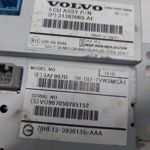 Tela Da Multimídia Xc60 / S60 Ano 2014 A 2017 C/ Detalhes