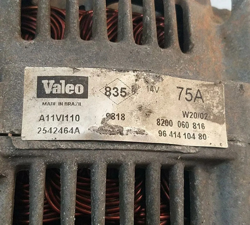 Alternador 75a 14v Peugeot 206 1.0 16v 2003 9641410480