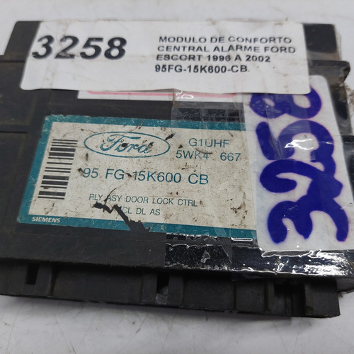 Módulo Conforto Alarme Escort Ano 1996 A 2002 95fg15k600cb