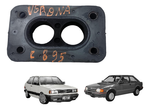 Flange Base Baquelite Carburador Escort Gol Cht 1.6 Ap 1.8