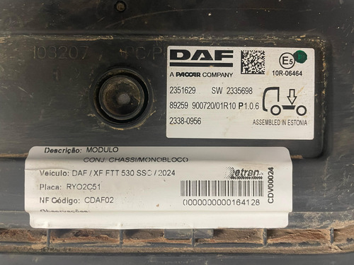 Módulo Chassis Cabine Xf Ftt 530 2024 - 2351629 - Detalhe