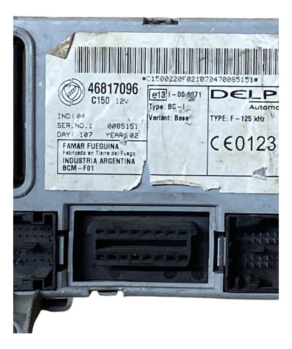 Módulo Boby Computer Fiat Palio Siena 46817096