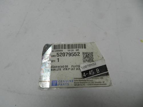 Borracha Porta Traseira Direita Onix Prisma 13/19 52079552