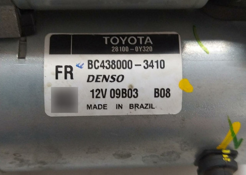 Motor Arranque Partida Toyota Etios 2019 Bc4380003410