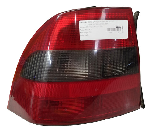 Lanterna Traseira Gm Vectra 97 98 99 Esquerdo Fume Usada