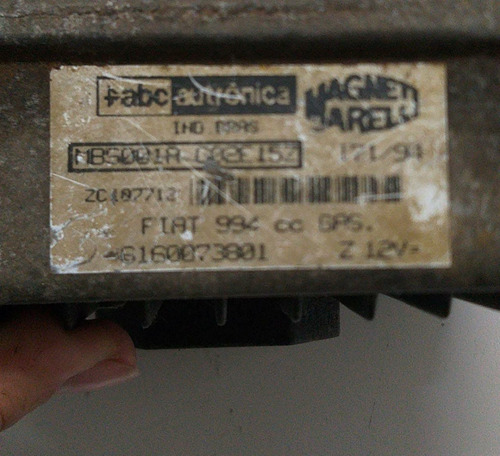 Módulo Injeção Carburado Fiat Uno Eletronic 1.0 8v 1994