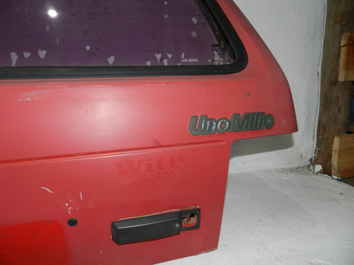 Tampa Traseira Com Vidro Fiat Uno Mille 91/00 Com Detalhe